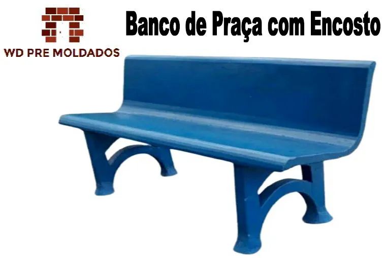 Banco e Mesa de Praça de Concreto Direito da Fábrica  - Foto 5