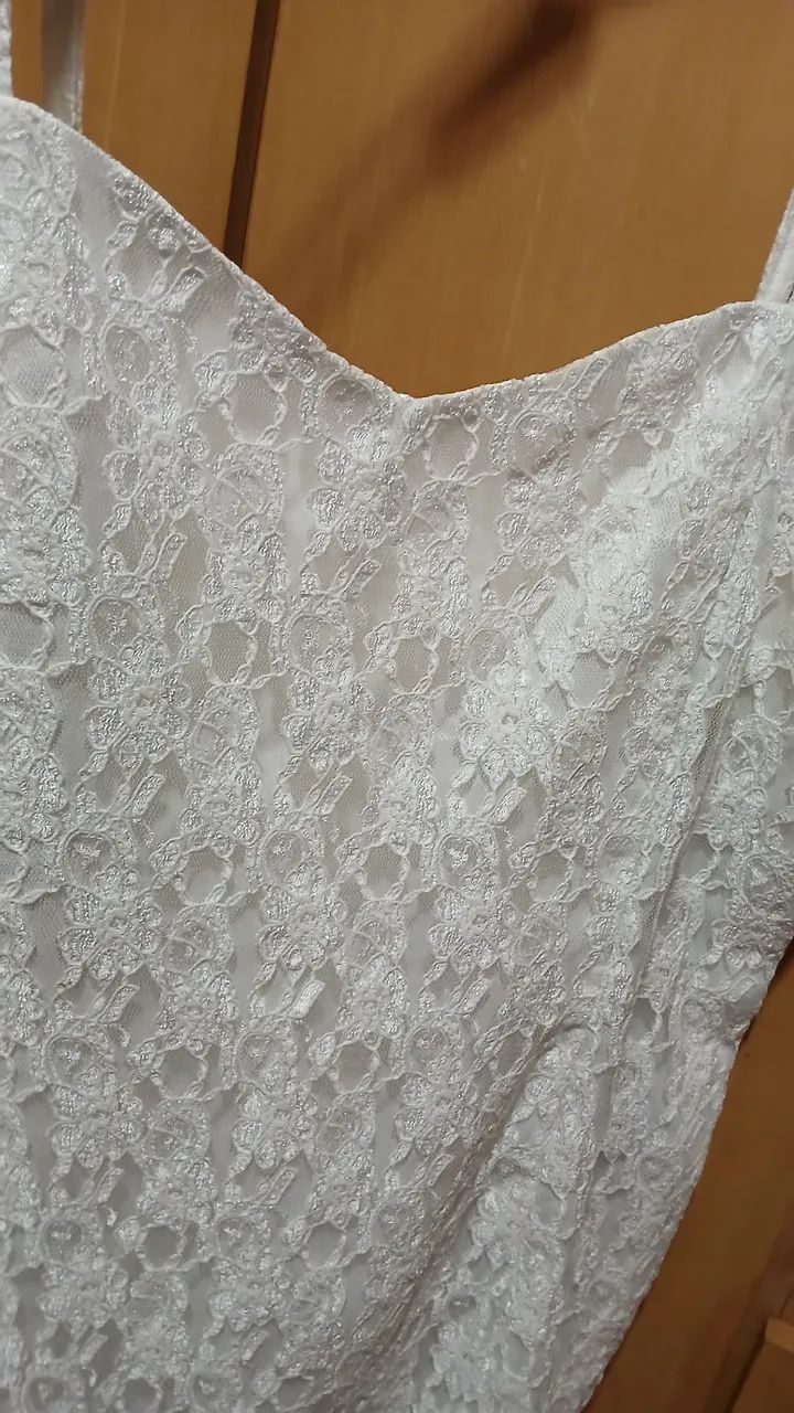 VESTIDO RENDA BRANCO G/ GG - Foto 3