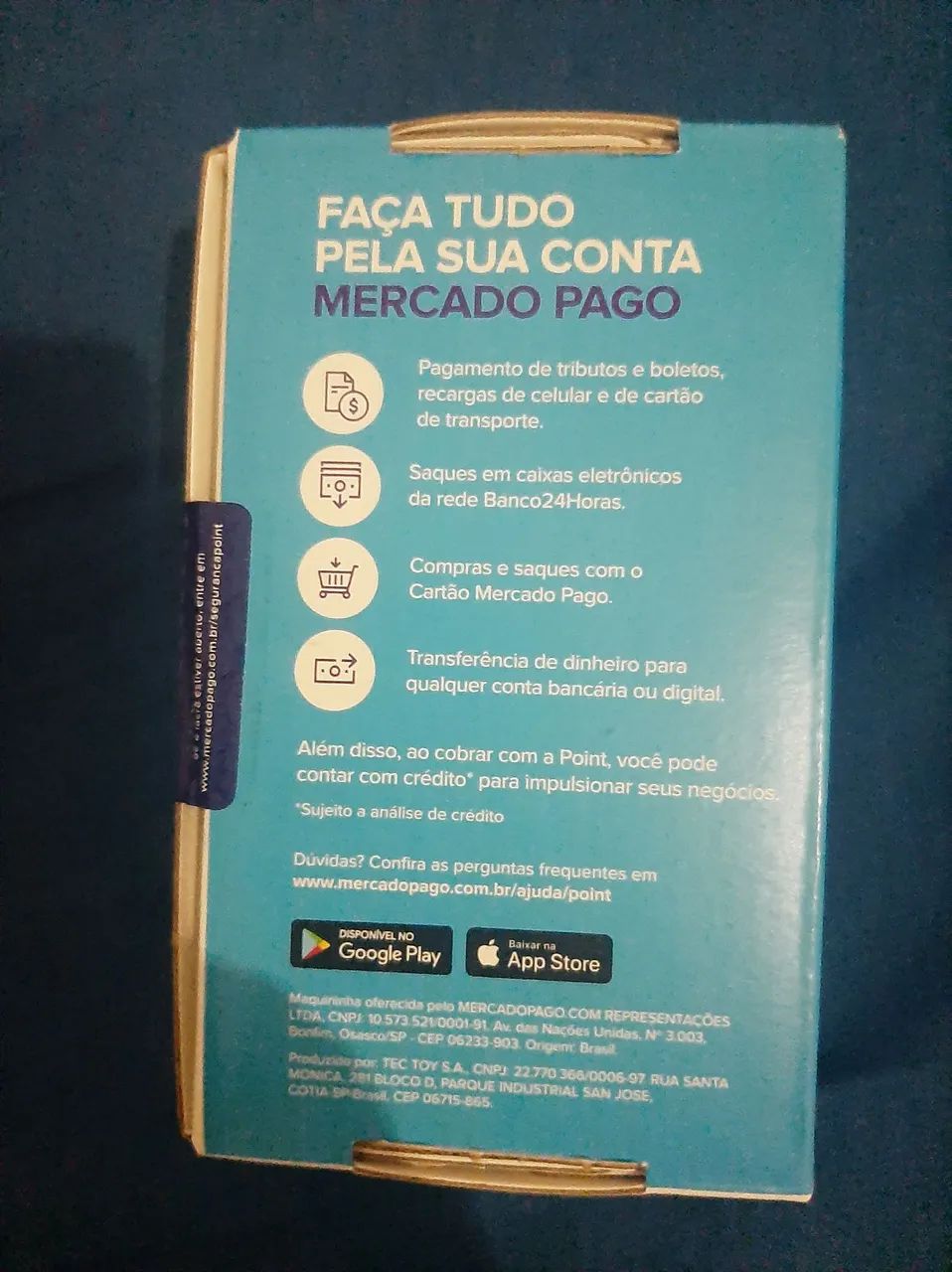 VENDO MÁQUINA DE CARTÃO DO MERCADO PAGO NOVA LACRADO NA CAIXA TEL *  - Foto 2
