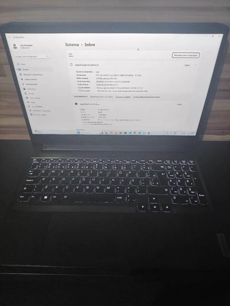 Notebook Gamer com 512gb / i5 11300h / GTX 1650 / 16gb RAM