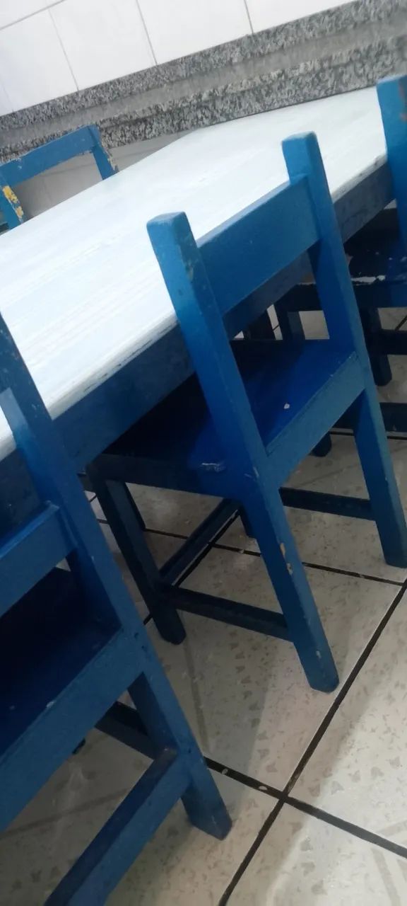 Mesa infantil com 8 cadeiras  - Foto 2