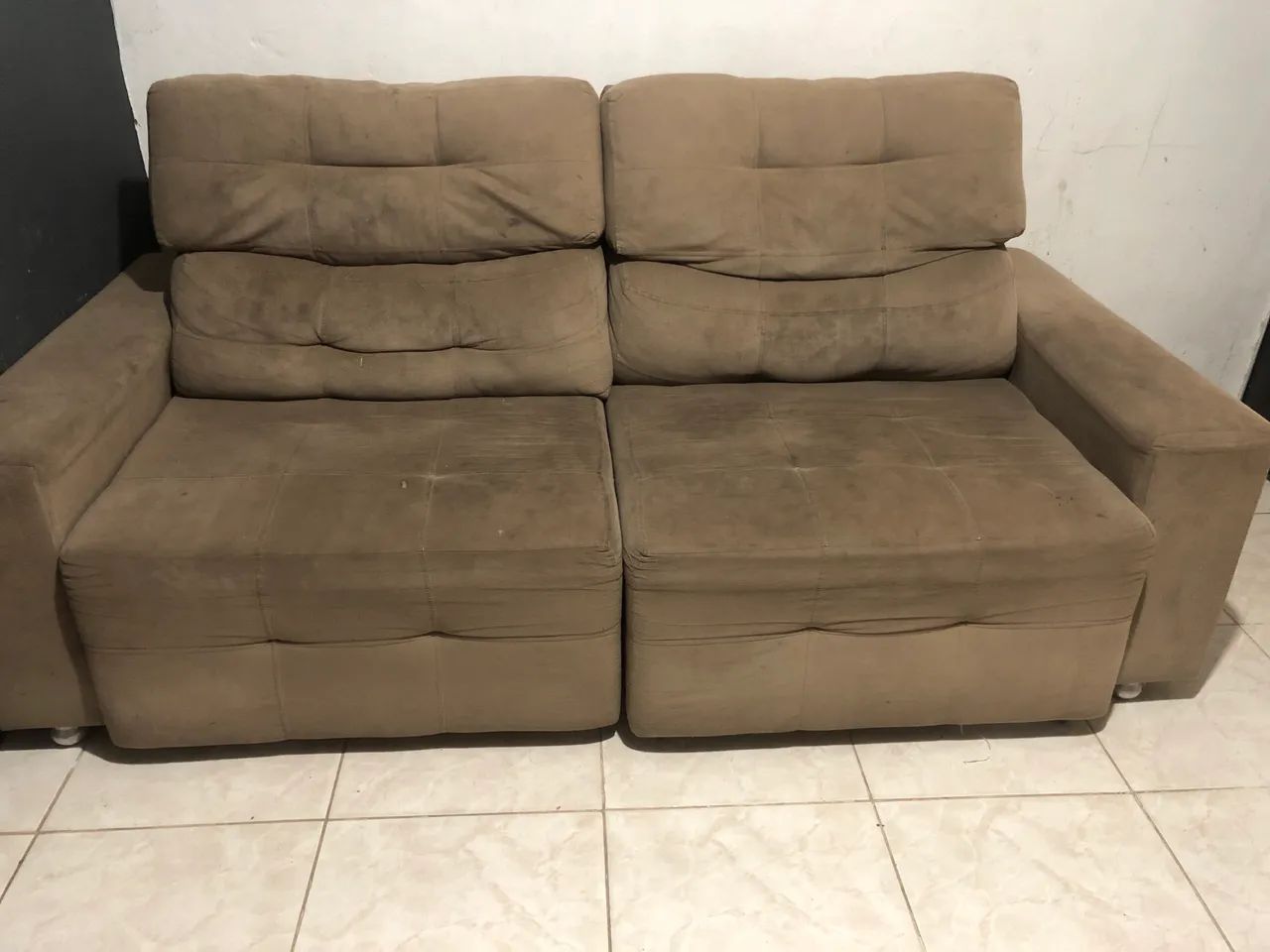 Sofá cama 3lugares retrátil/reclinável,