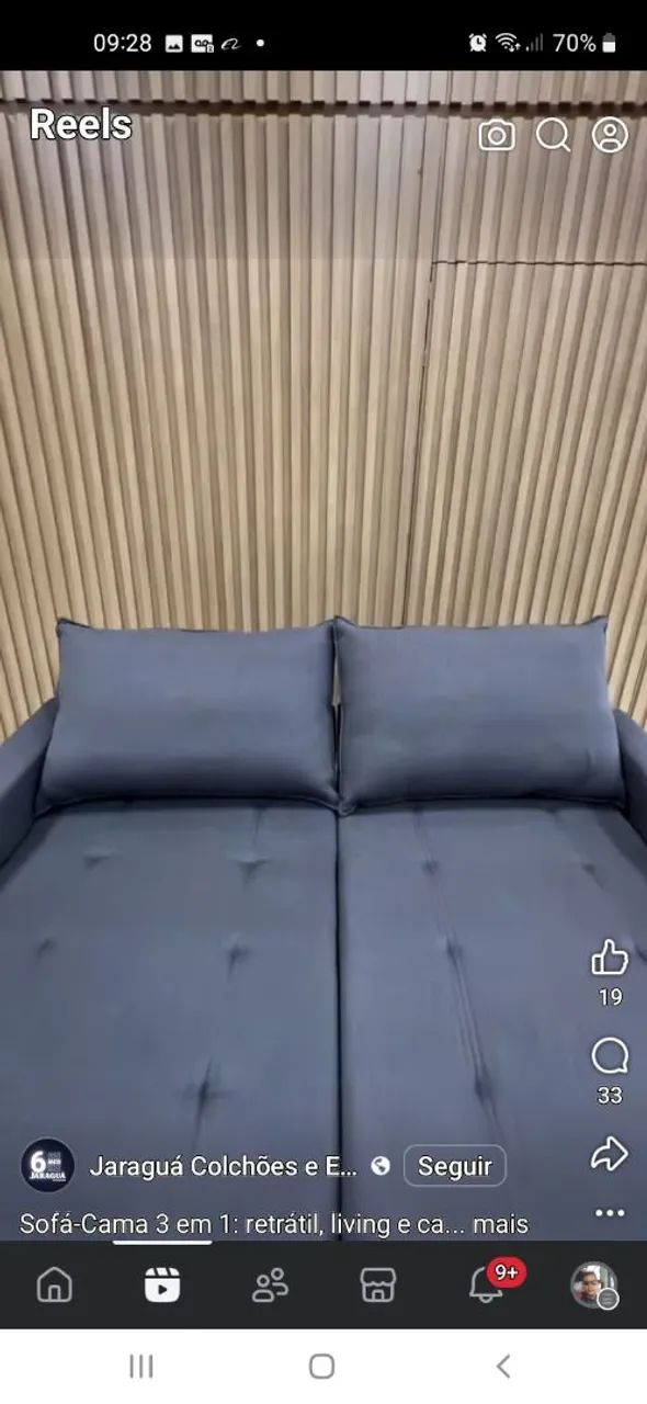 Sofa retratil espuma D33 1.70 cm de largura confortável.e seguro entrega Grátis DF e entor - Foto 4