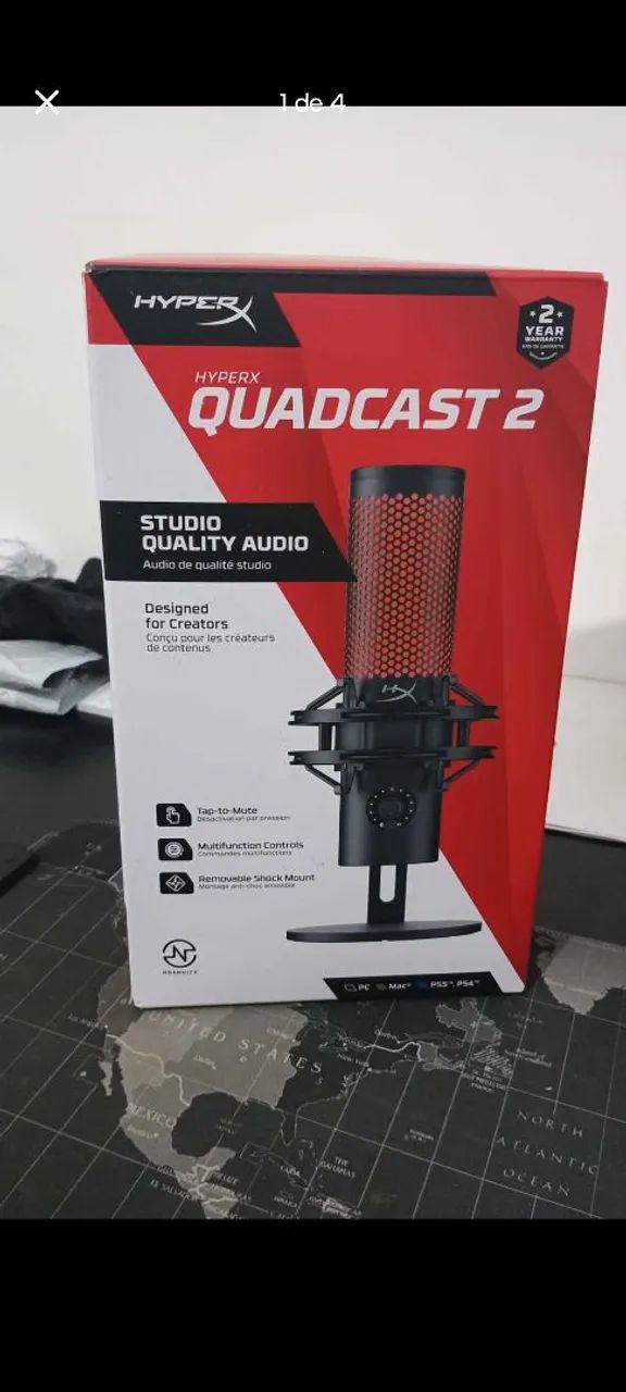 Microfone HyperX Quadcast 2 Zero - Foto 2