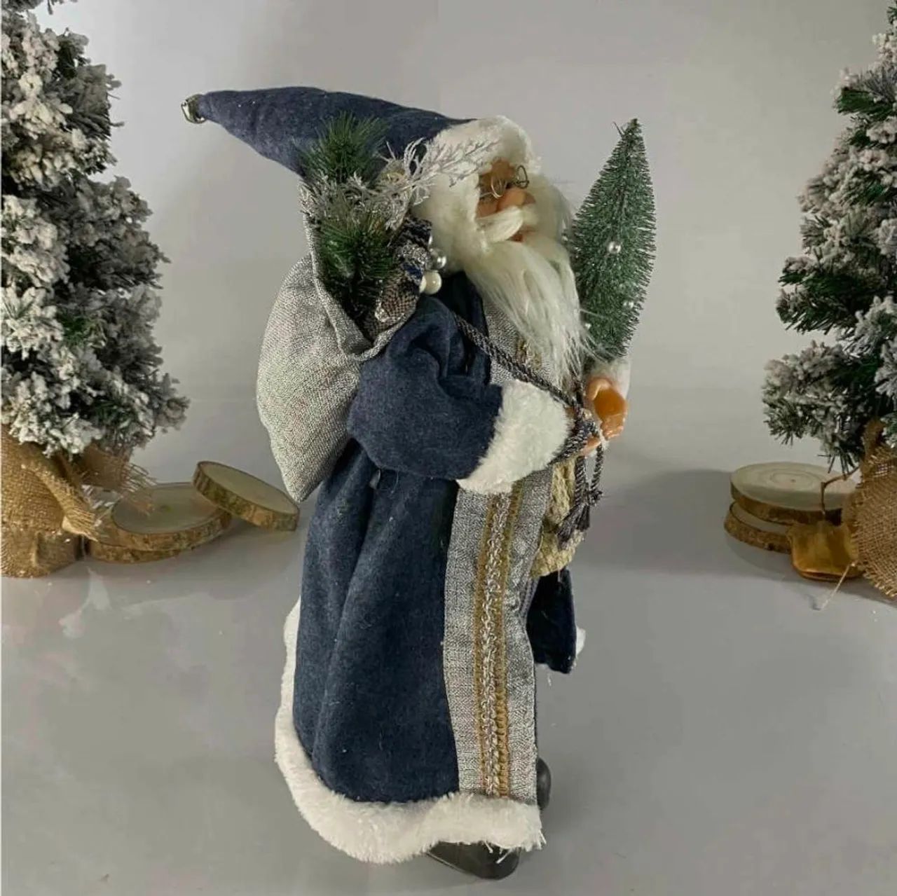 Papai Noel Azul Feito a mão  - Foto 3