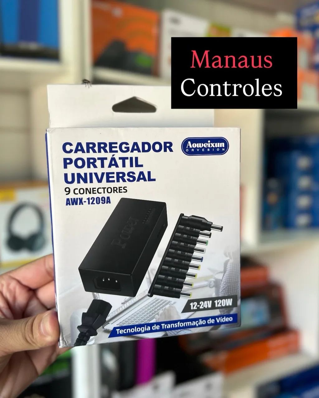Fonte de Notebook Universal Portátil de 12v a 24v 