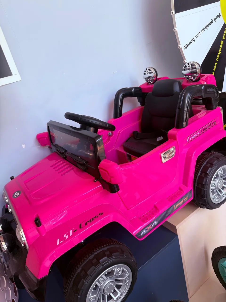 Jipe Elétrico infantil (rosa) - Foto 4