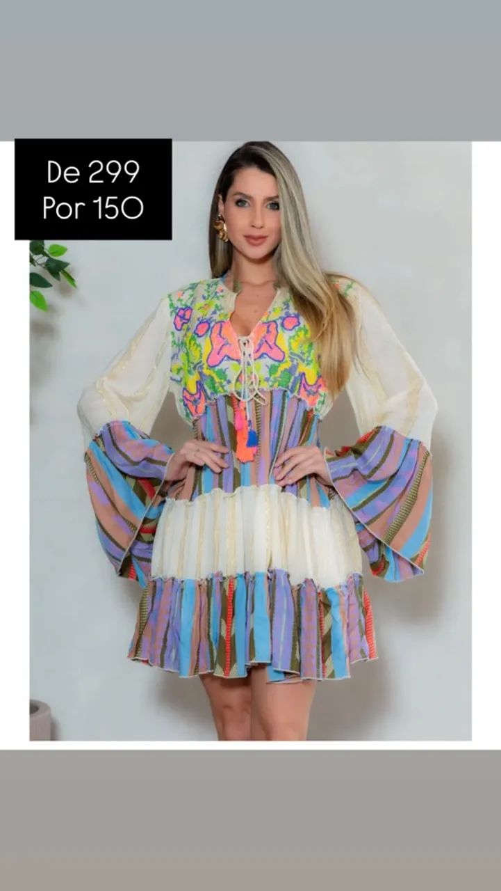 VESTIDOS CURTOS BOHO CHIC