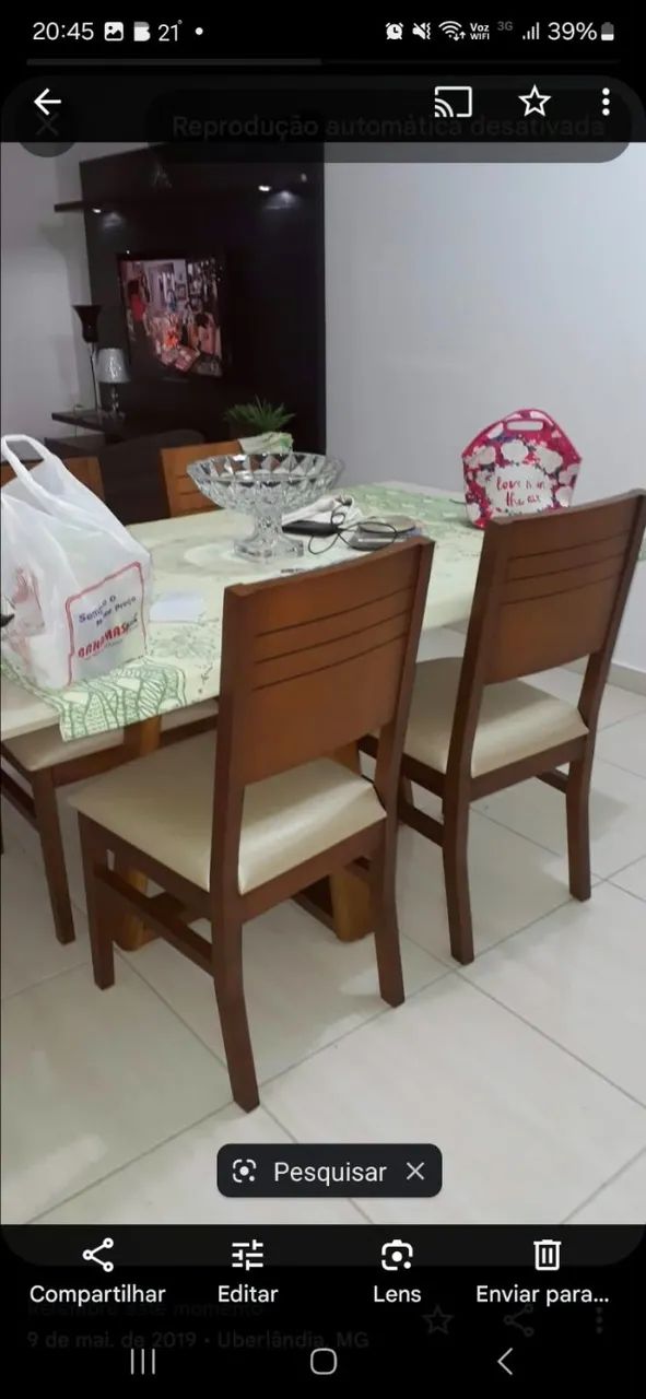 Mesa de jantar, seis lugares, vidro branco!!!  - Foto 4