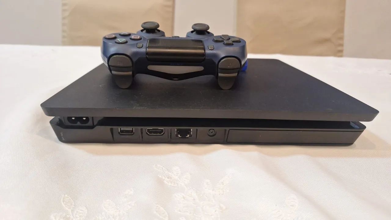 PS4 slim + 1 controle + Gta 5 ps4 - Foto 3