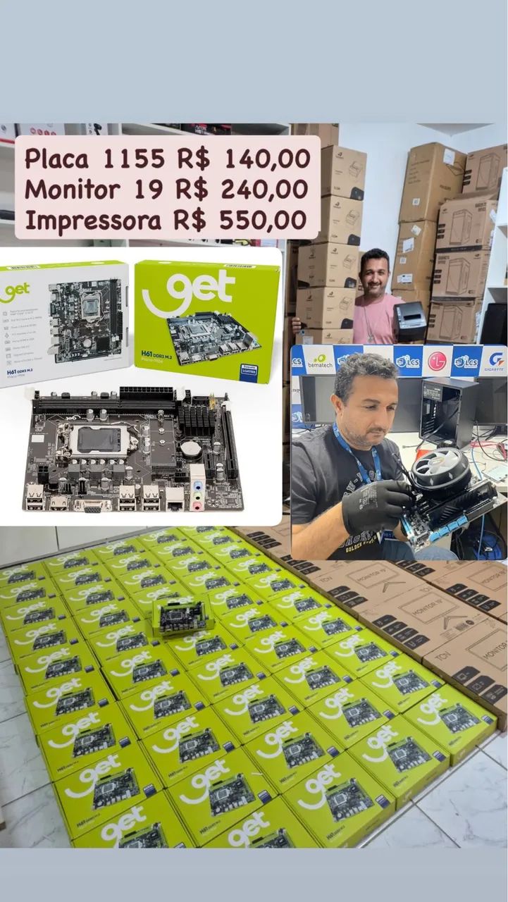 Placa-Mãe 1155  Nova Lacradas