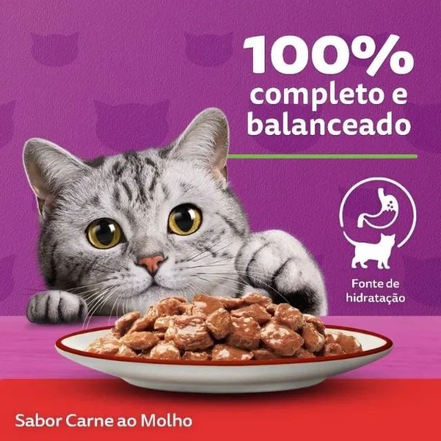 Promoção 15 Sachês ao Molho Whiskas Ração Úmida Gatos Adultos - Foto 2