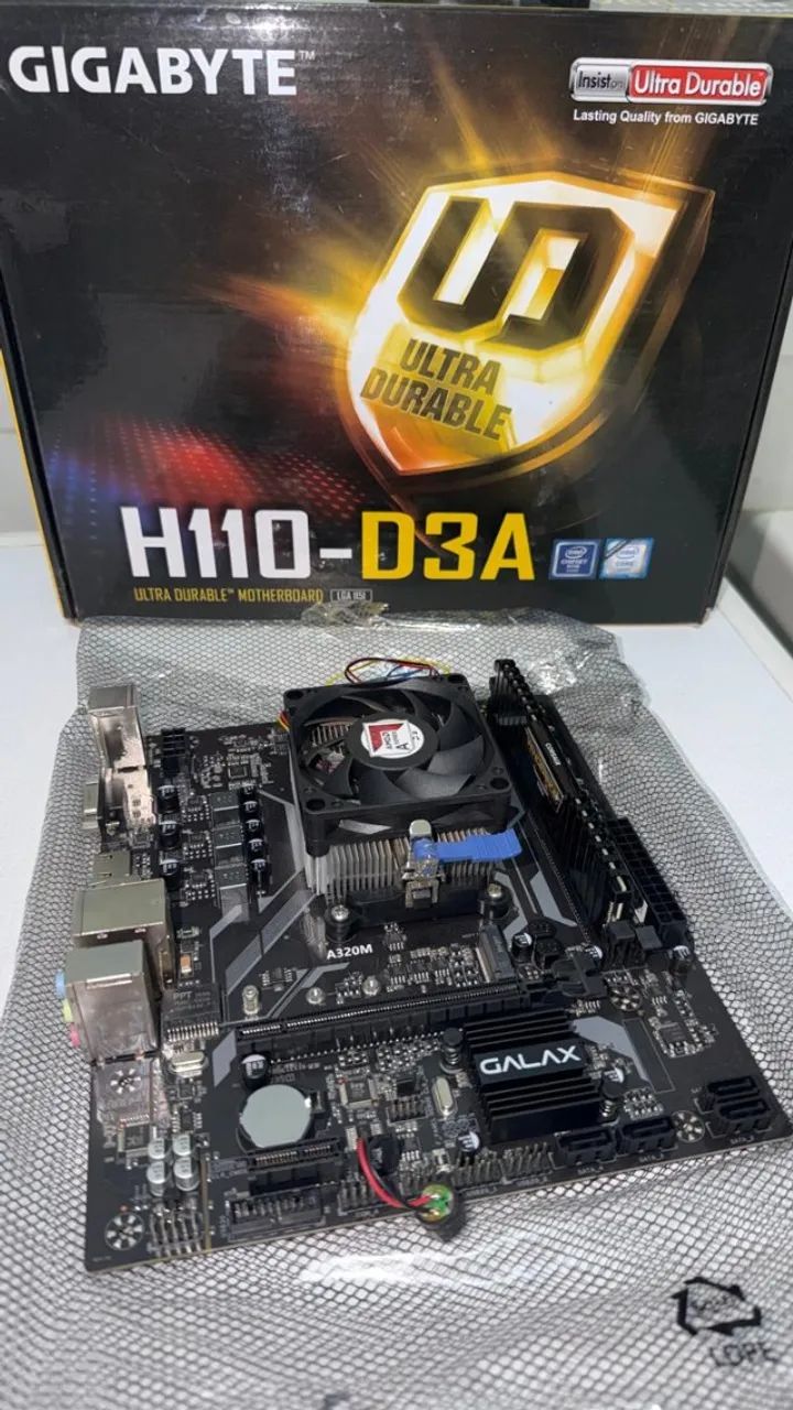 Placa-mãe GALAX A320M AM4 usada - Foto 3
