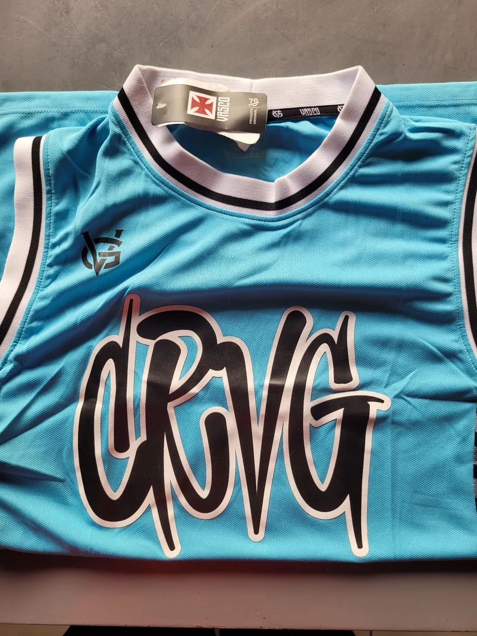 Camisa basquete Vasco azul celeste tamanho G - Foto 5