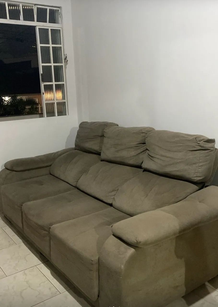 Sofá cama reclinável 3 lugares 