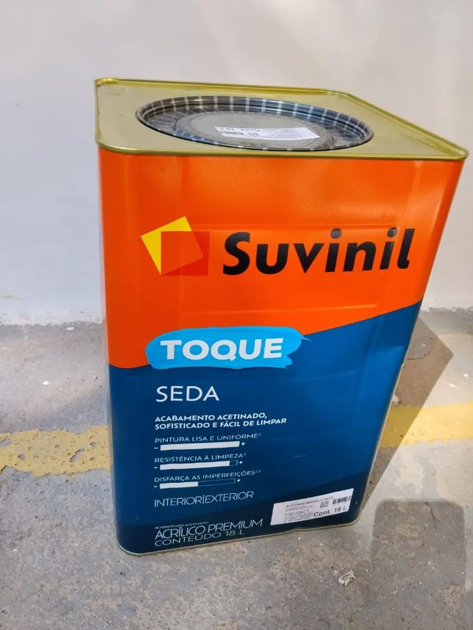 Tinta toque de seda acetinado 18l. branco neve 