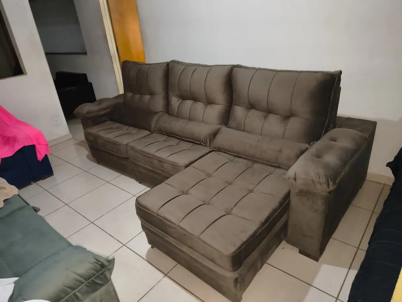Sofá Retratil e Reclinável 2.90 com 3 módulos Entrega Grátis  - Foto 3