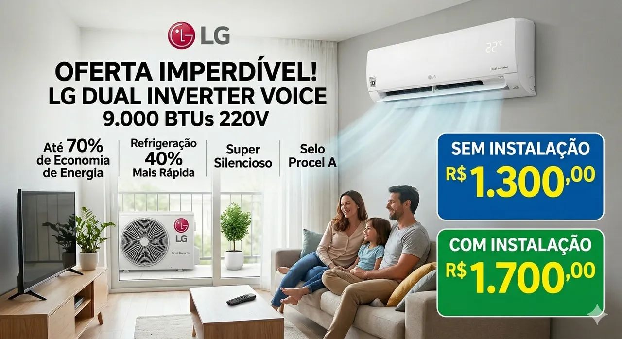 Vol Rio Dual Face LG dual inverter 9mil btus 220v - Ar-condicionados - Santa Cruz, Rio de ...