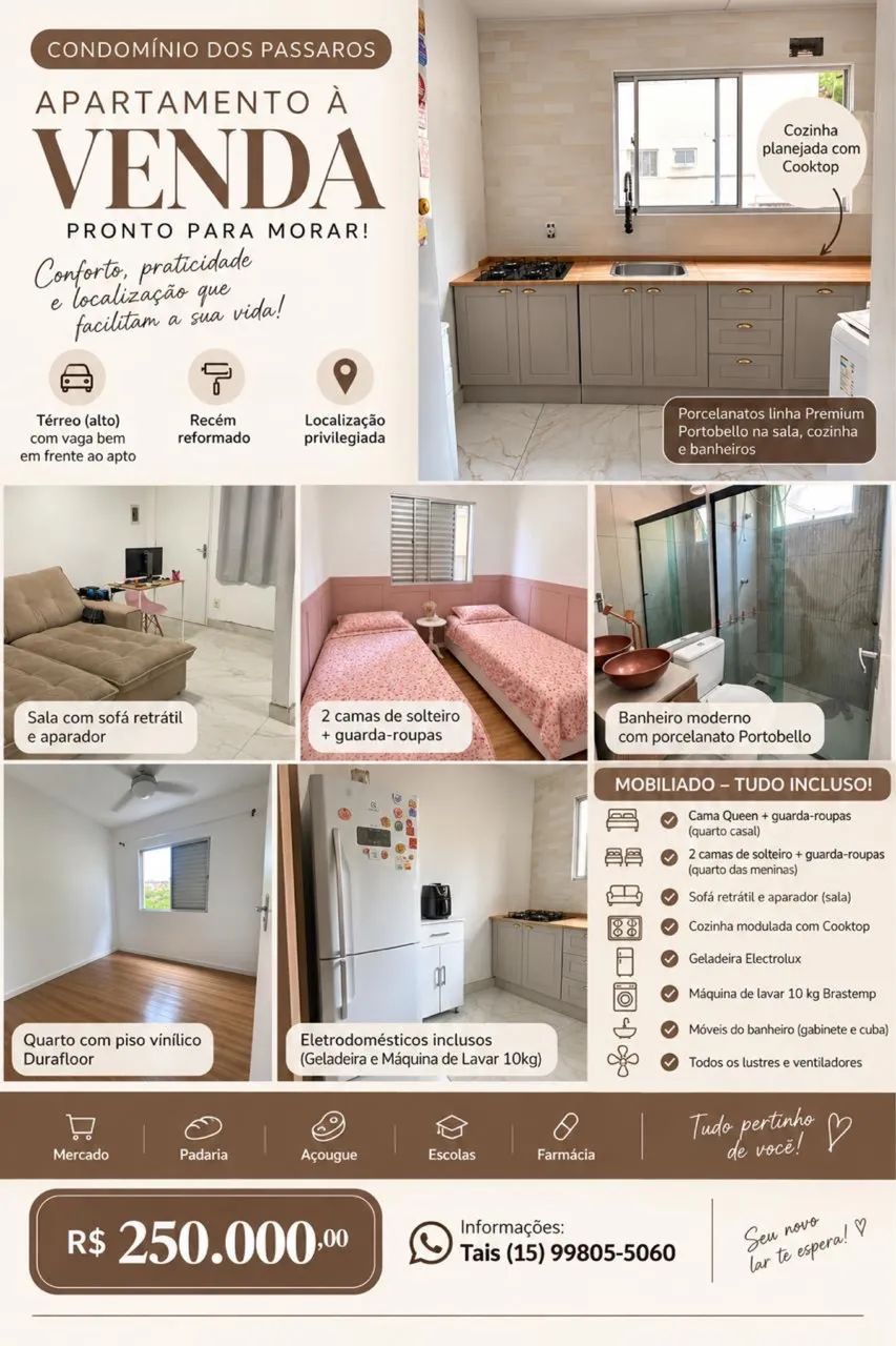 Apartamento Condomínio dos Pássaros 