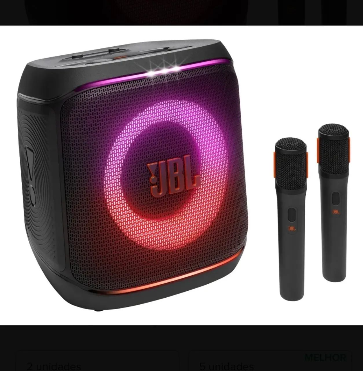 Caixa Som JBL Encore Pro 2 Microfones/ nova lacrada.