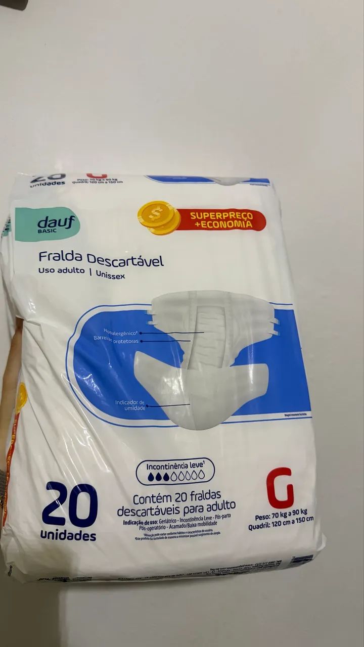 Fralda geriátrica dauf tamanho G - Foto 3