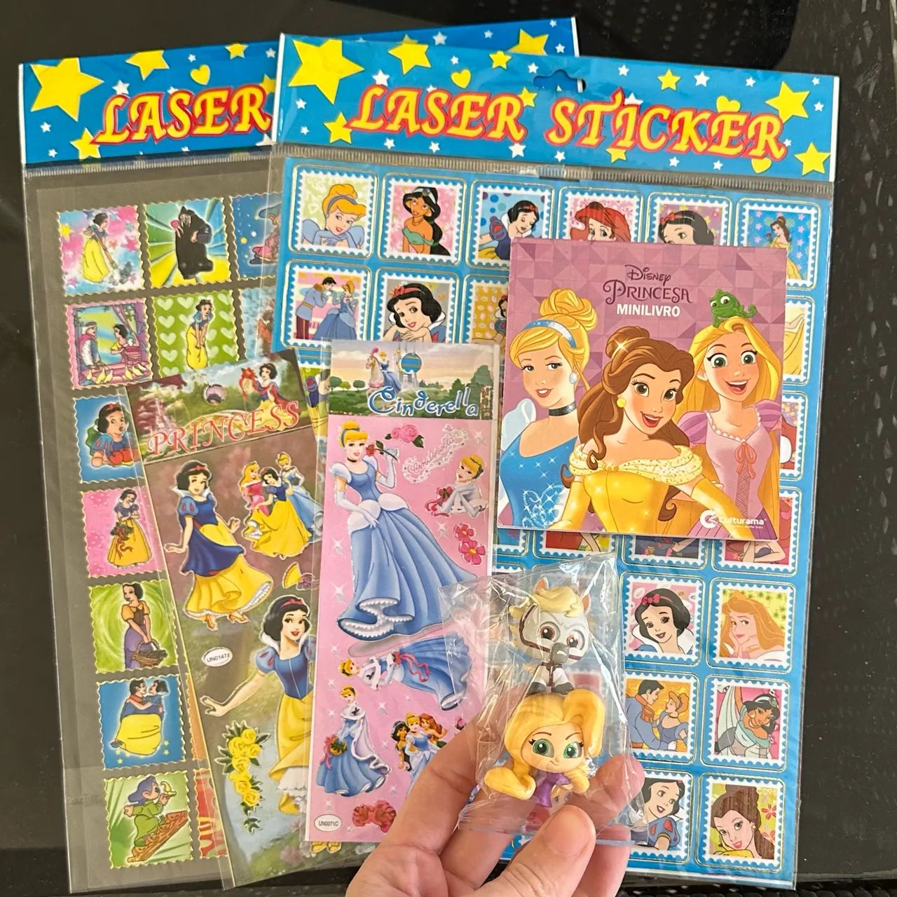 Kit Princesas Disney - Rapunzel, Cinderela, Branca de neve 