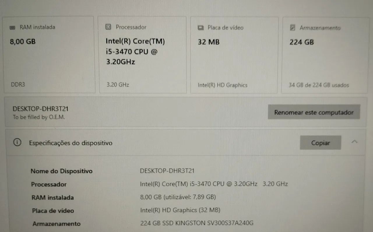 PC para uso geral/trabalho e jogos leves - Foto 3