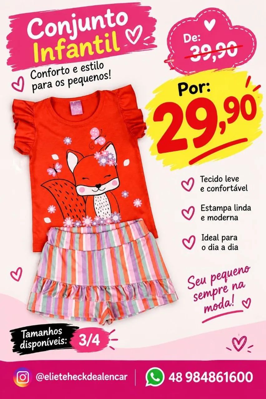 Conjuntos infantil verão meninas  - Foto 3