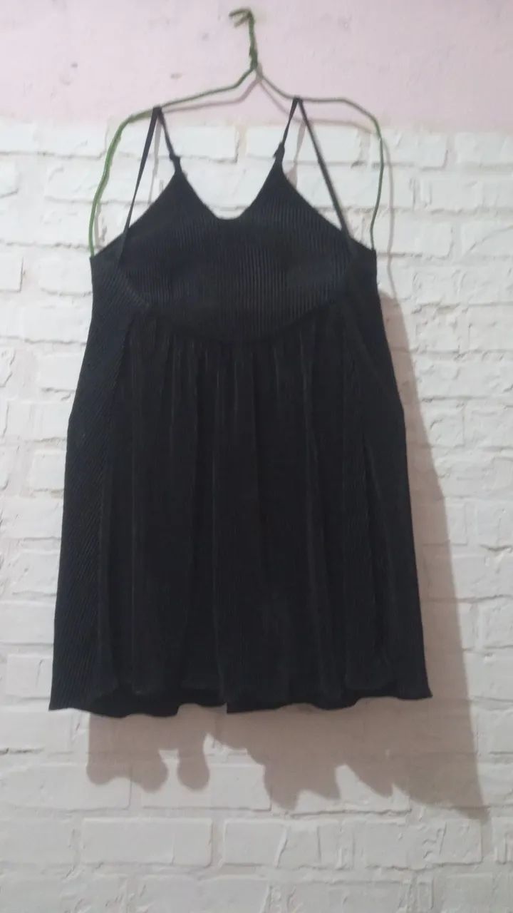 Macacão Curto Preto Lurex Feminino G  - Foto 5