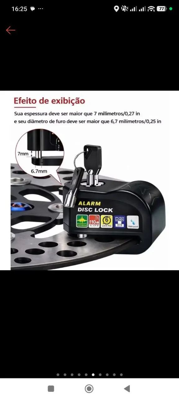 Cadeado com alarme para moto ? - Foto 3