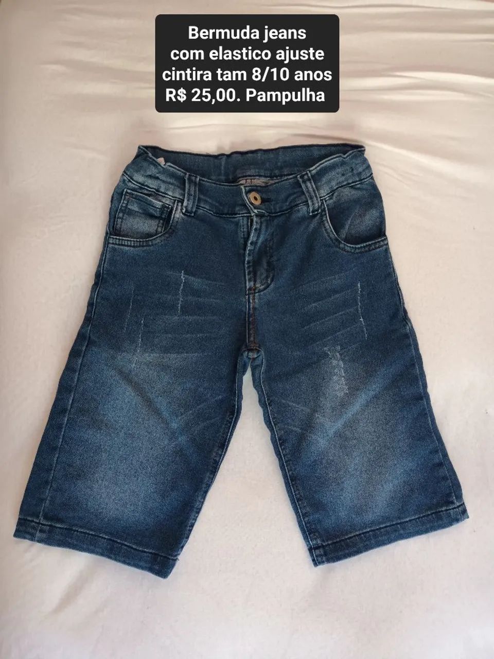 Bermuda jeans menino