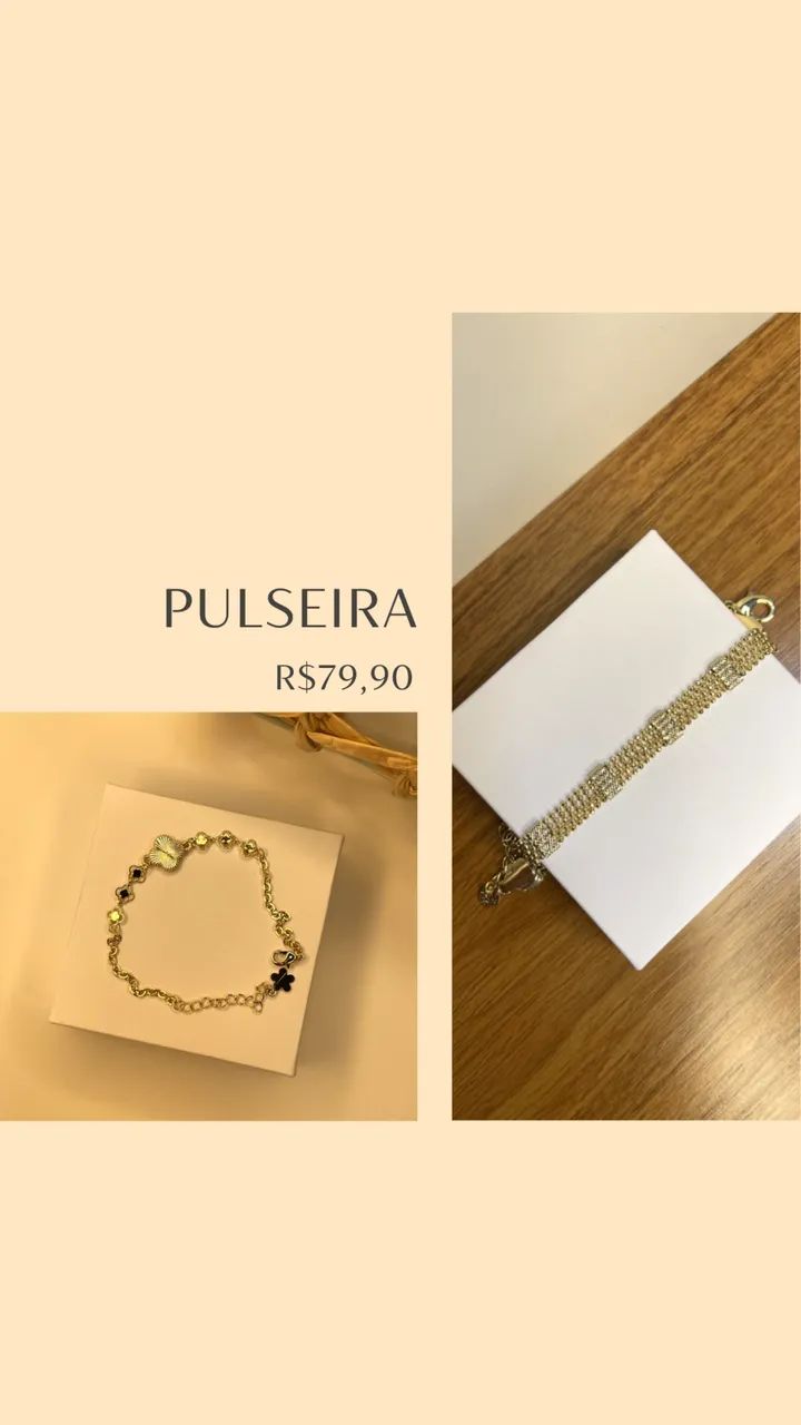 Semijoias brinco, colar e pulseira  - Foto 5