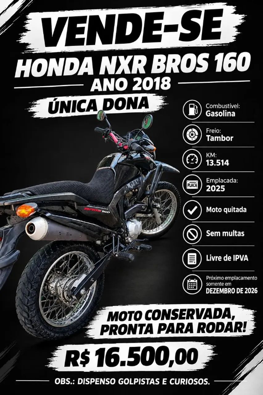 Bros 160 Ano 2018