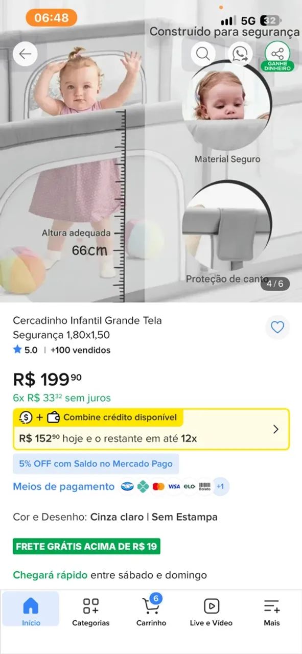Cercadinho para bebê  - Foto 3