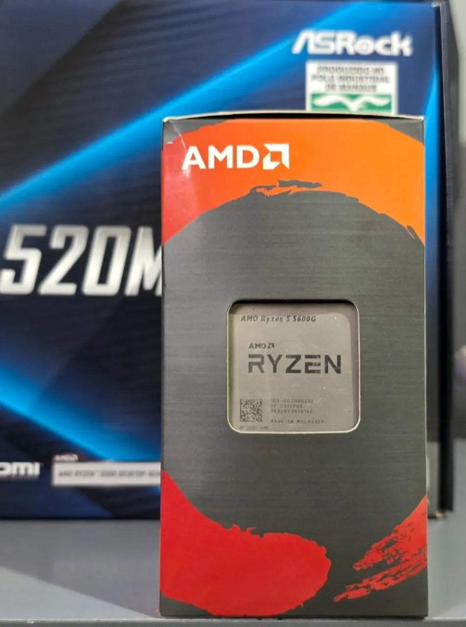 Kit gamer placa mãe A520 + Ryzen 5 5600G AM4 - Peças de Hardware