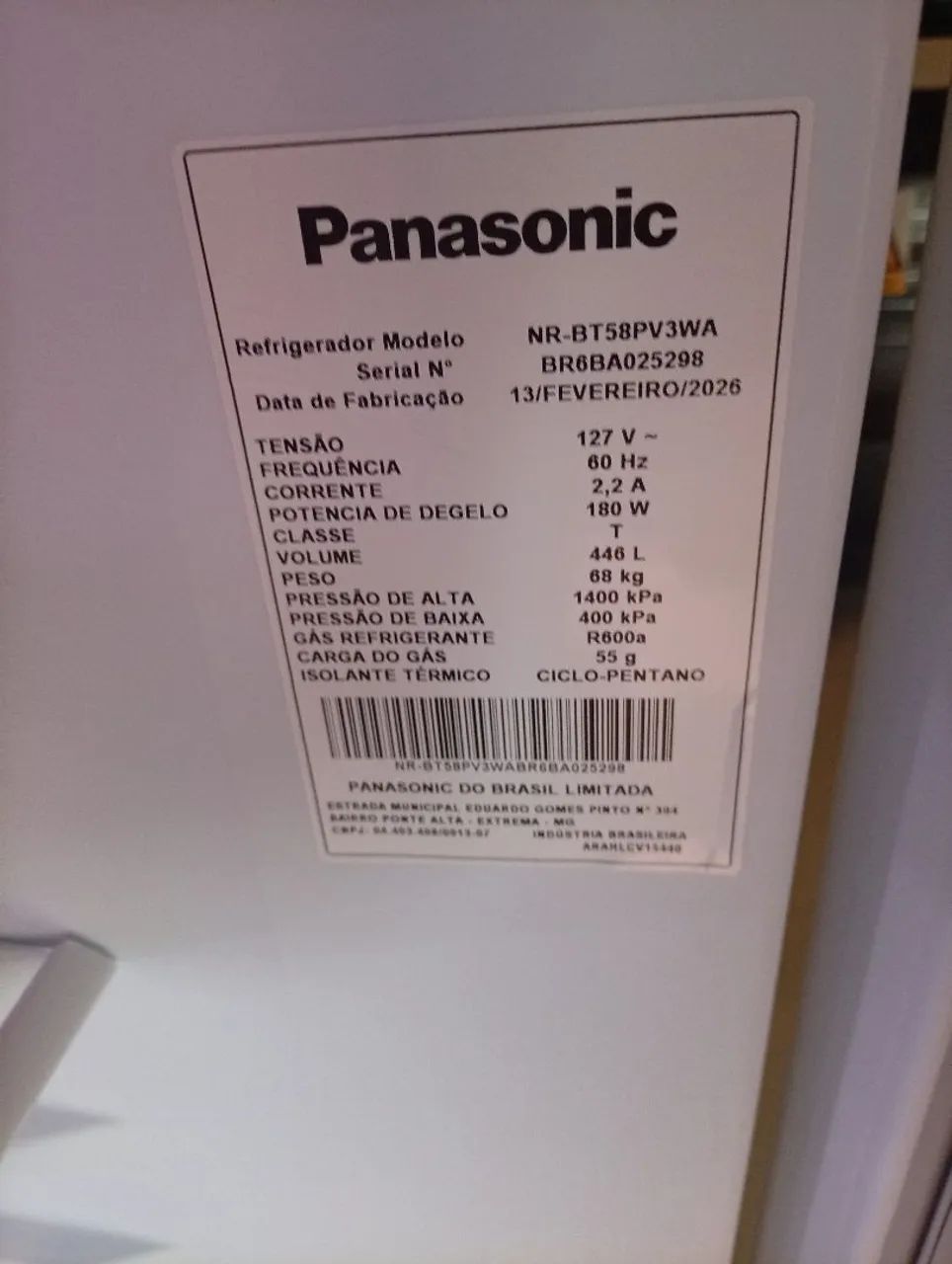 Geladeira panasonic