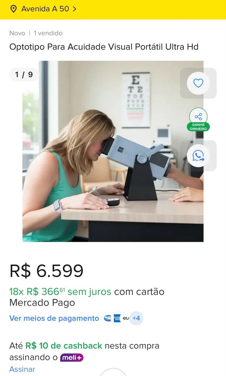 Optotipo  Para Teste De Acuidade Visual - Foto 4