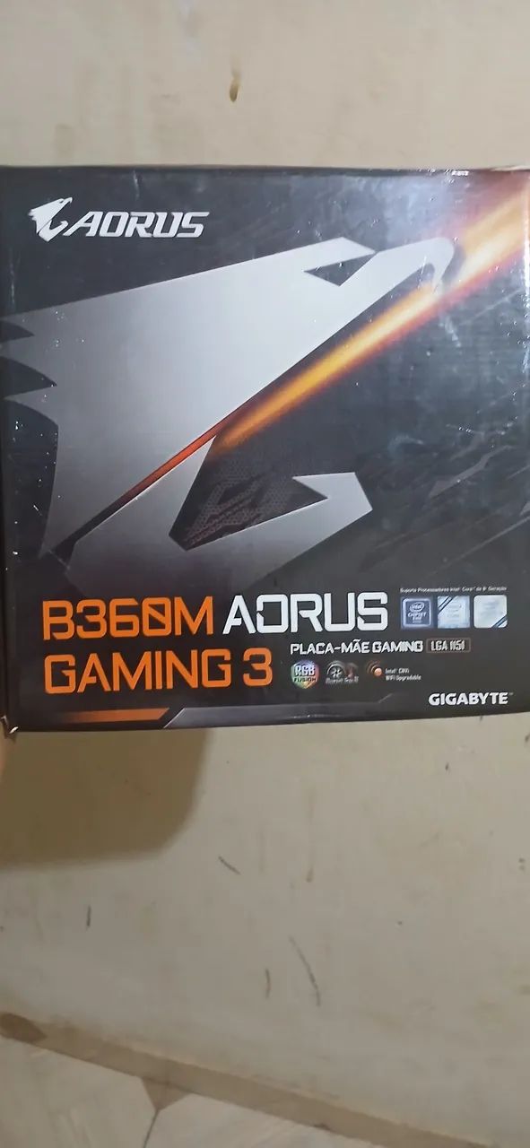 Placa mãe B360M AUROS GAMING+ processador I5 9600KF - Foto 2