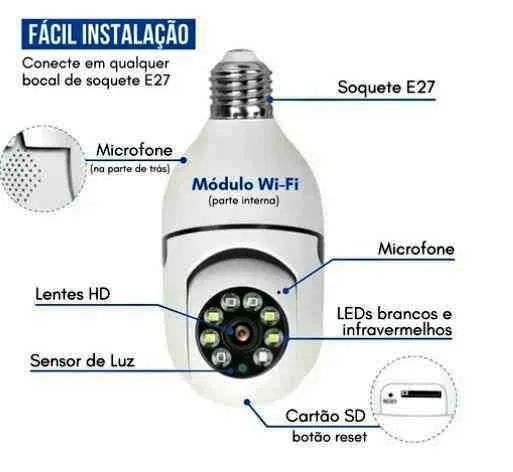 Câmera Lâmpada com aplicativo no celular. - Foto 3