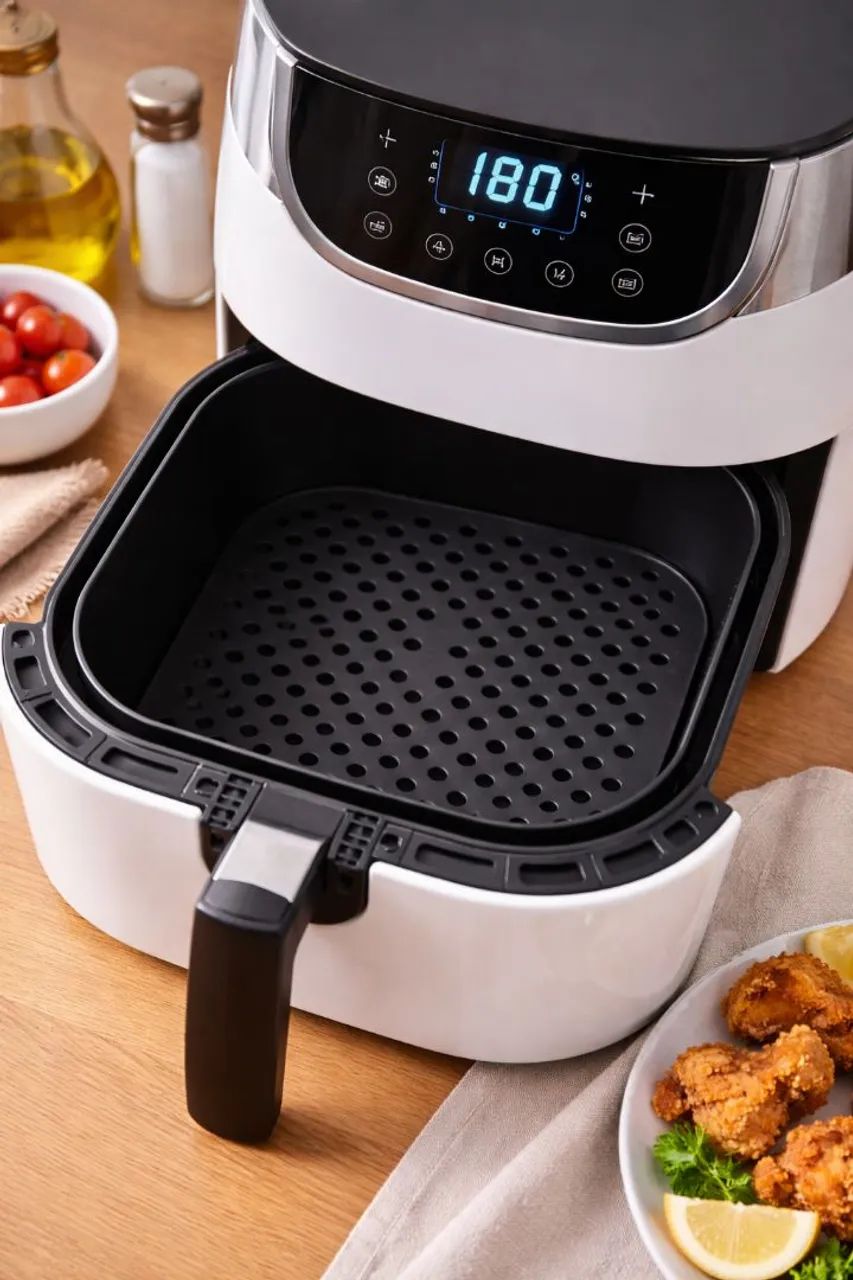 Tapete Protetor para  Air Fryer Silicone Preto 18,5 Preto Lyor