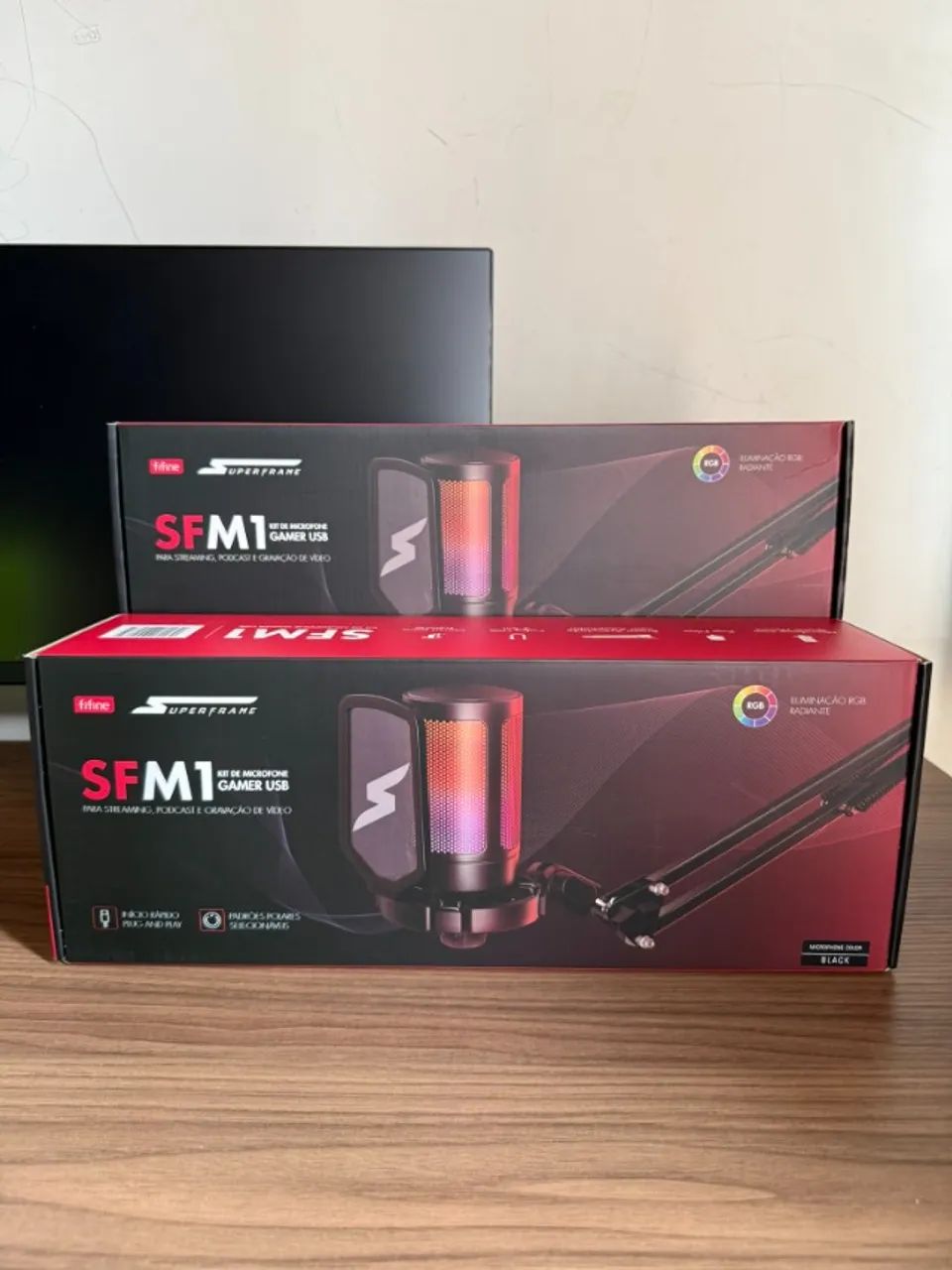 Microfone Fifine SuperFrame SFM1 + Braço Articulado (Lacrado)