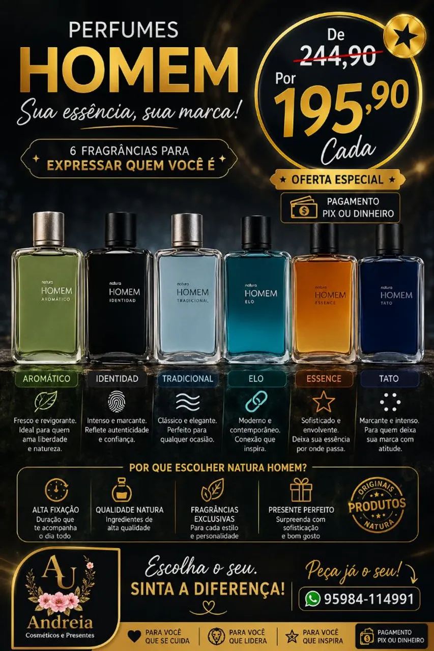 Natura homem 100ml deo Parfum 