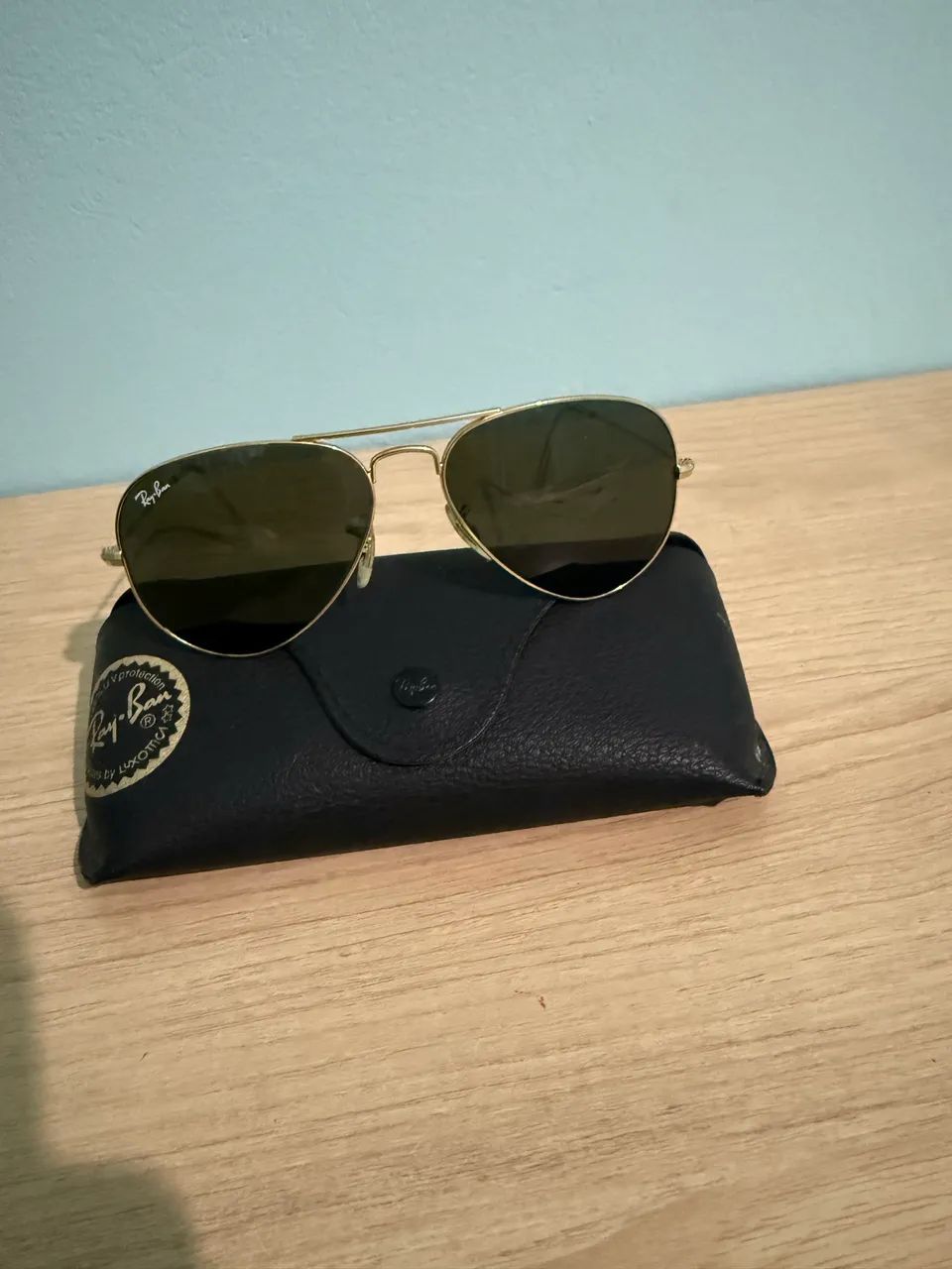 Óculos aviador ray-ban original 