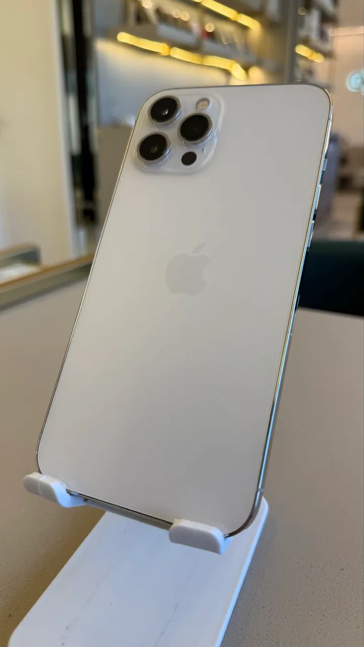 IPHONE 12 PRO MAX 128GB BRANCO SEMINOVO / LOJA FÍSICA - Celulares