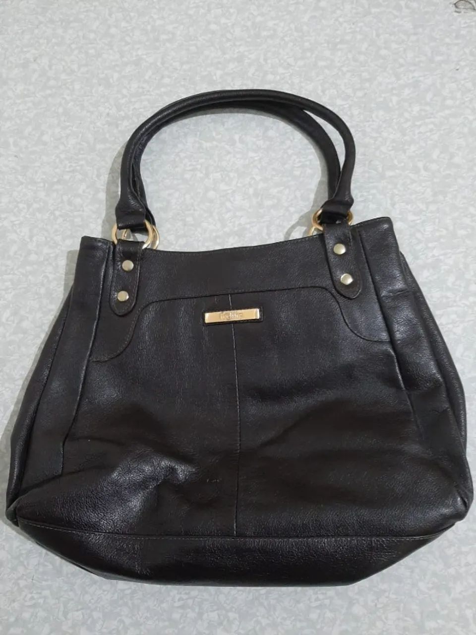 Bolsa Couro Feeling com Alça (Com pequenas avarias)