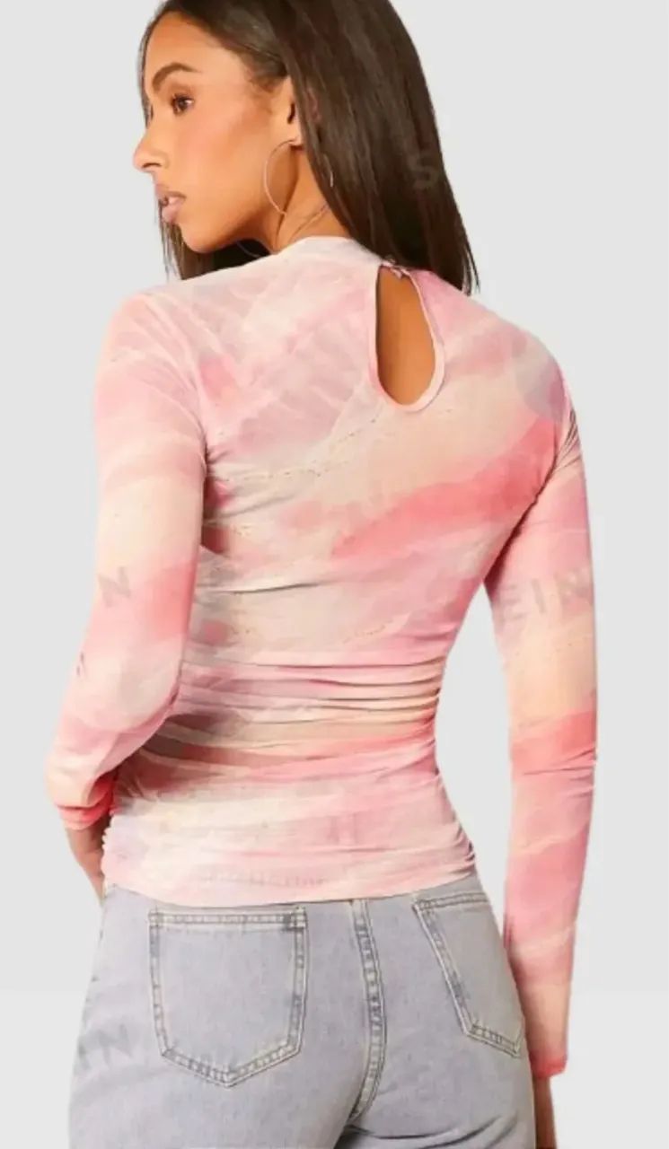 Blusa manga longa tule  SHEIN  - Foto 2