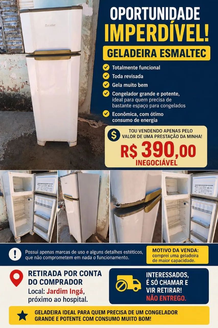 Geladeira oportunidade 