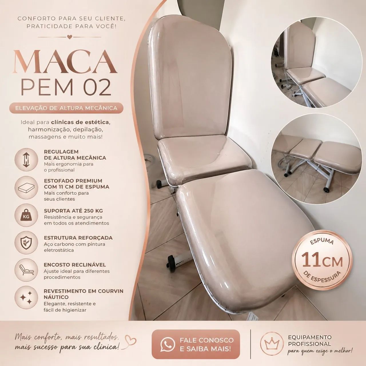 Maca PEM02 elevação de altura mecânica  - Foto 4
