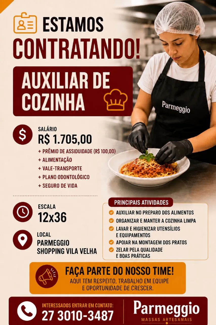 Auxiliar de cozinha 