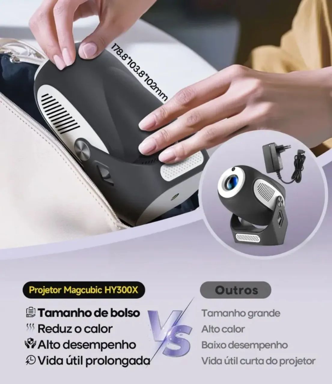 Projetor Hy300x magicube - Foto 4